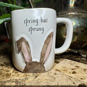 Rae Dunn Cream and Brown Bunny Ears Mug